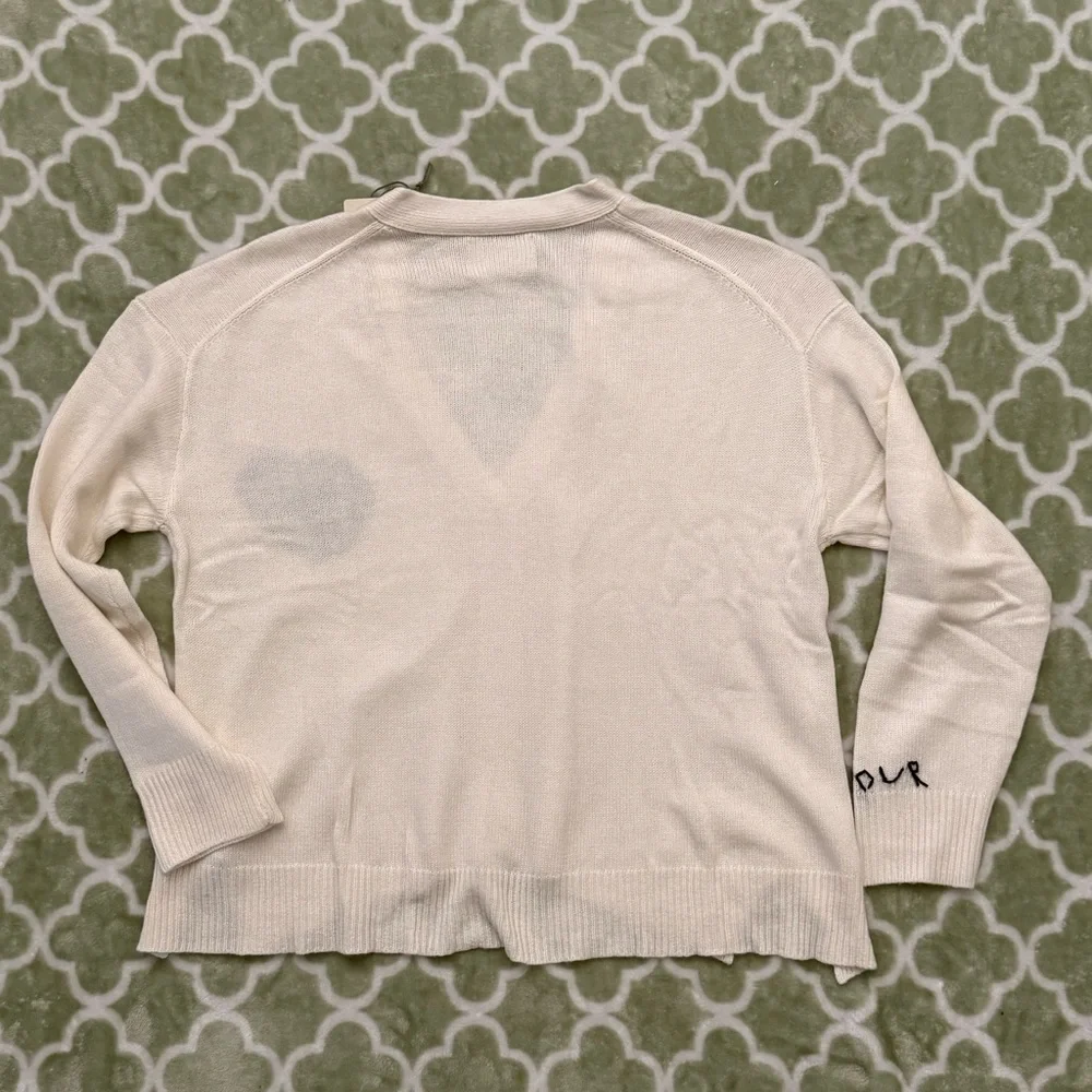 Zadig & Voltaire Cashmere Sweater NWT Amour Heart White - Picture 6 of 10